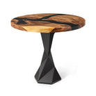 Modern Dining Table with Frost 28.5" H Steel Table Base - white background