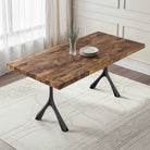 Modern Dining Table with Wilis 28.5" H Table Legs - butcher block table top interior