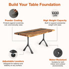 Features of Modern Dining Table with Wilis 28.5" H Table Leg 