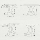 Narrow Console Table 47" or 60" Natural Wood for Hallways - 513 Tangen- 3D Drawings