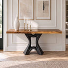 Narrow Console Table 47" or 60" Natural Wood for Hallways - 513 Tangen - NA-SRE60x15 Thumb