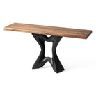 Narrow Console Table 47" or 60" Natural Wood for Hallways - 513 Tangen - NA-SRE60x15  White background