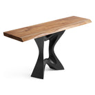 Narrow Console Table 47" or 60" Natural Wood for Hallways - 513 Tangen - NA-SRE60x15  White background