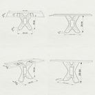 Narrow Console Table 47" or 60" Natural Wood for Hallways - 513 Tangen - NA-SRE60x15  3D Drawings