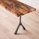 Natural Dining Table with Wilis 28.5" H Metal Table Legs - natural wood tabletop interior