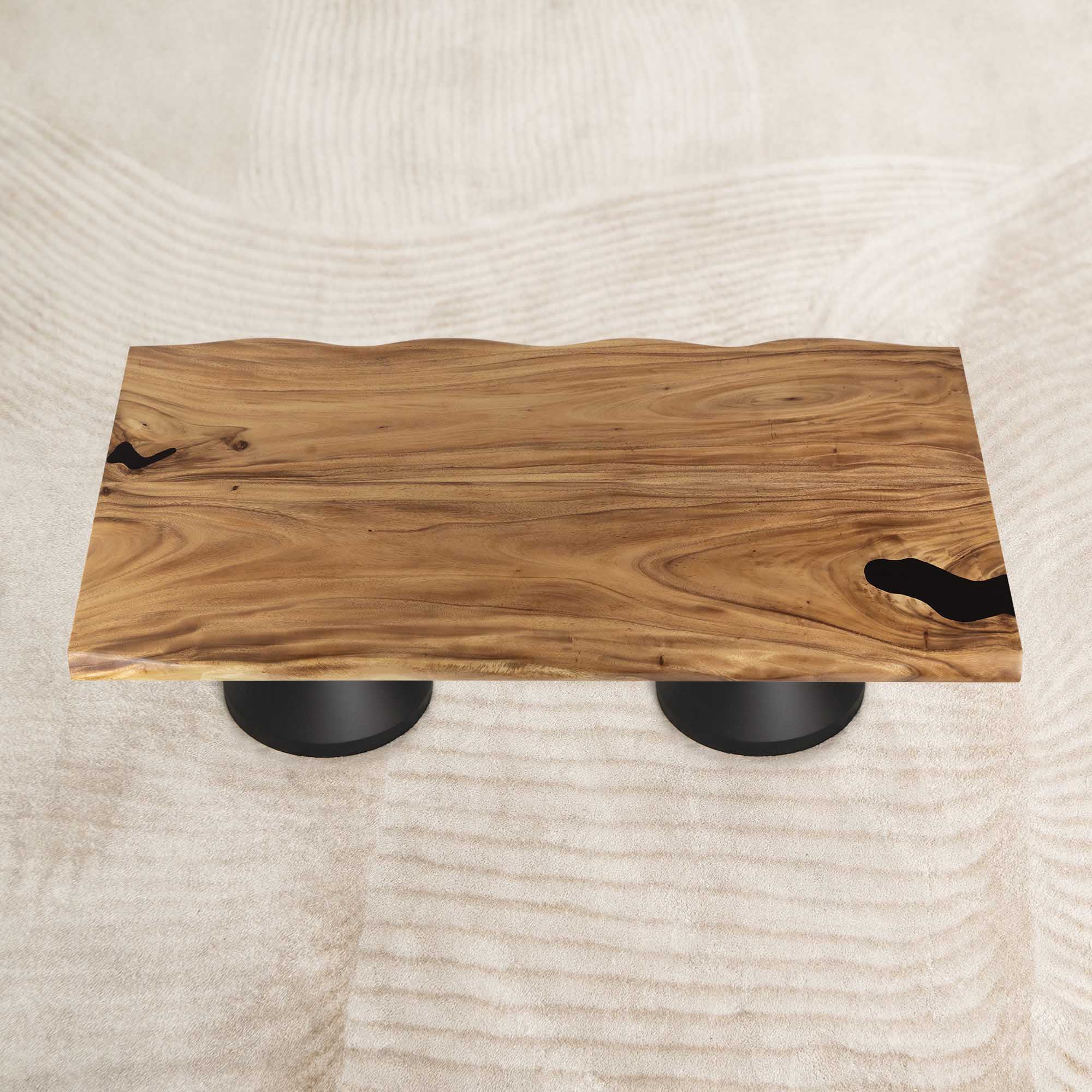 Natural Wood Table Top – Handcrafted with Unique Grain - NA-SRE72x30-004