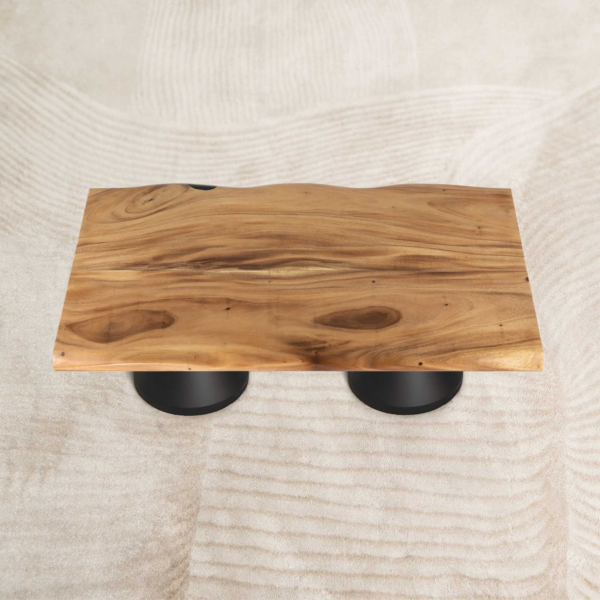 Natural Wood Table Top – Handcrafted with Unique Grain - NA_SRE60x24-002
