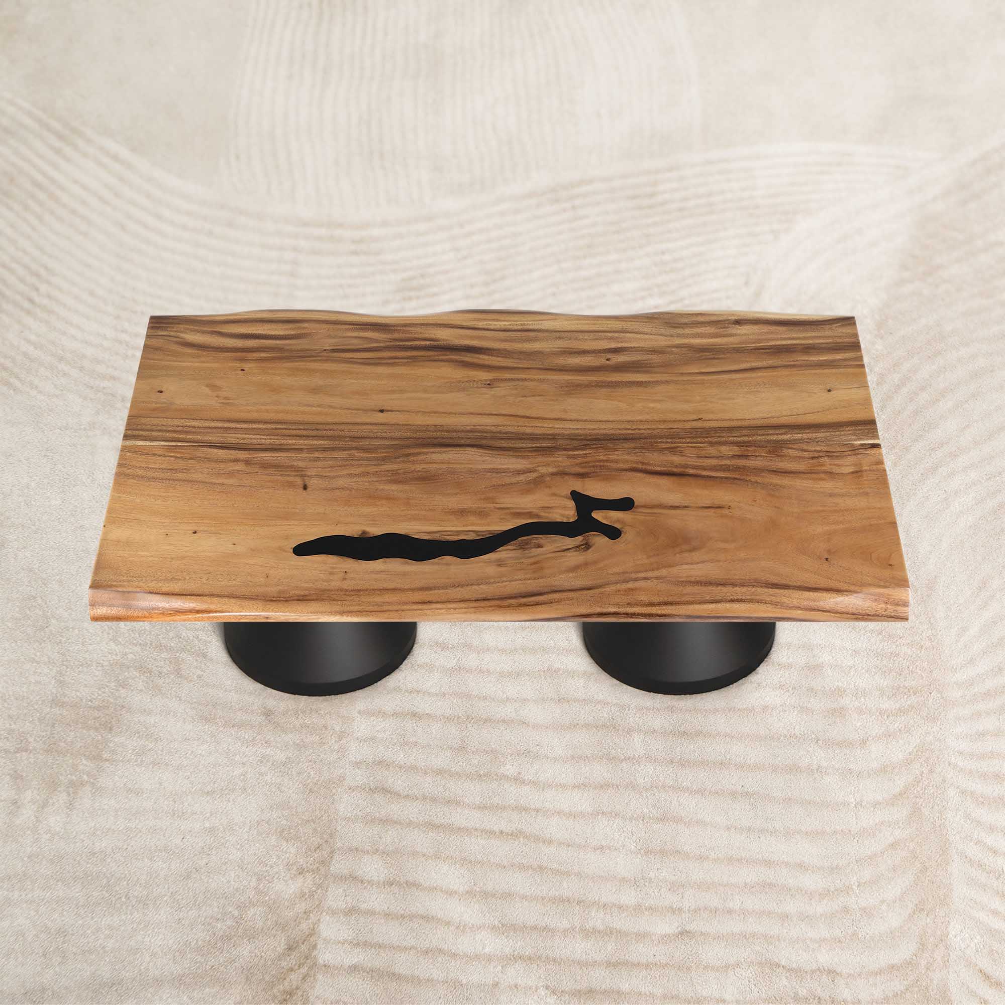 Natural Wood Table Top – Handcrafted with Unique Grain - NA_SRE60x30-003