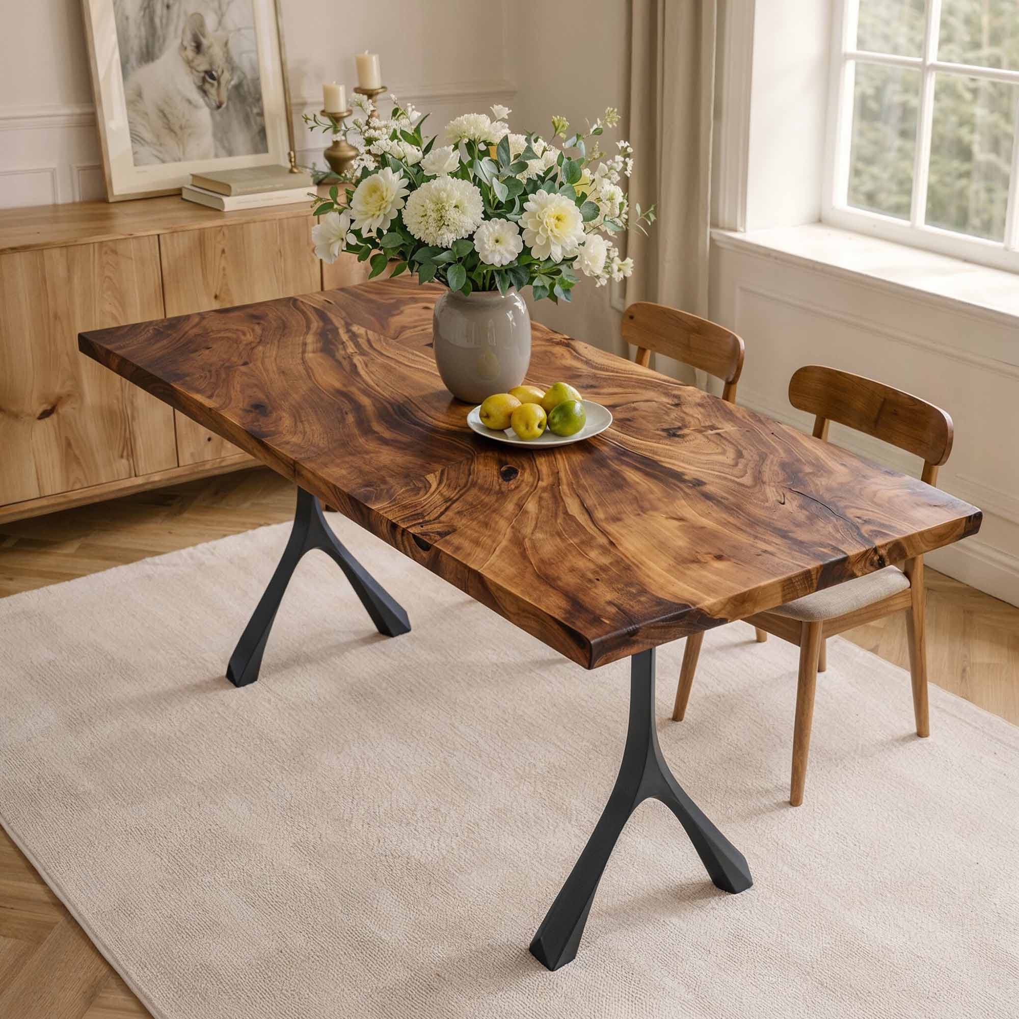 Natural Wood Table Top – Handcrafted with Unique Grain - interior