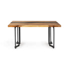 Office Desk with Framie Metal Table Legs for Modern Workspace - Epoxy top white background