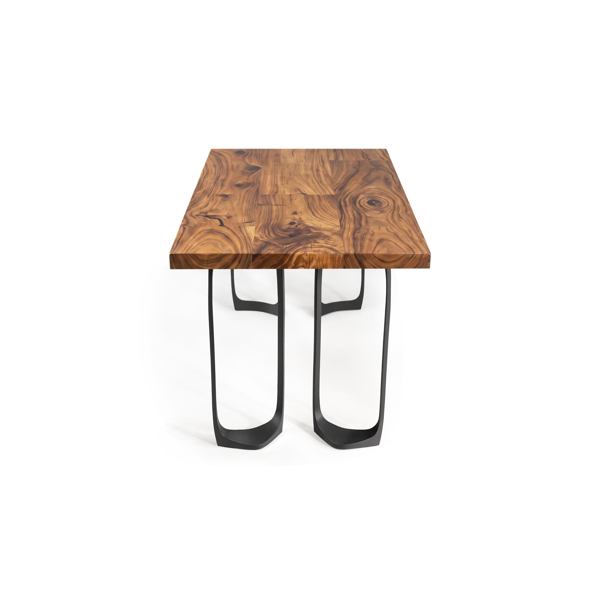 Office Desk with Framie Metal Table Legs for Modern Workspace - Natural wood top white background