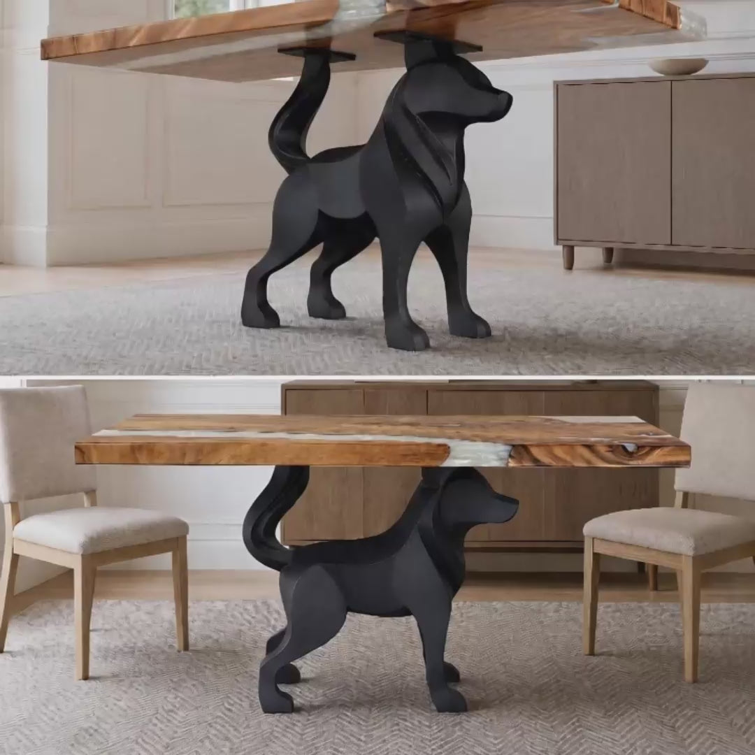 Metal Table Base Canis 28.5" H for Dining Table - video