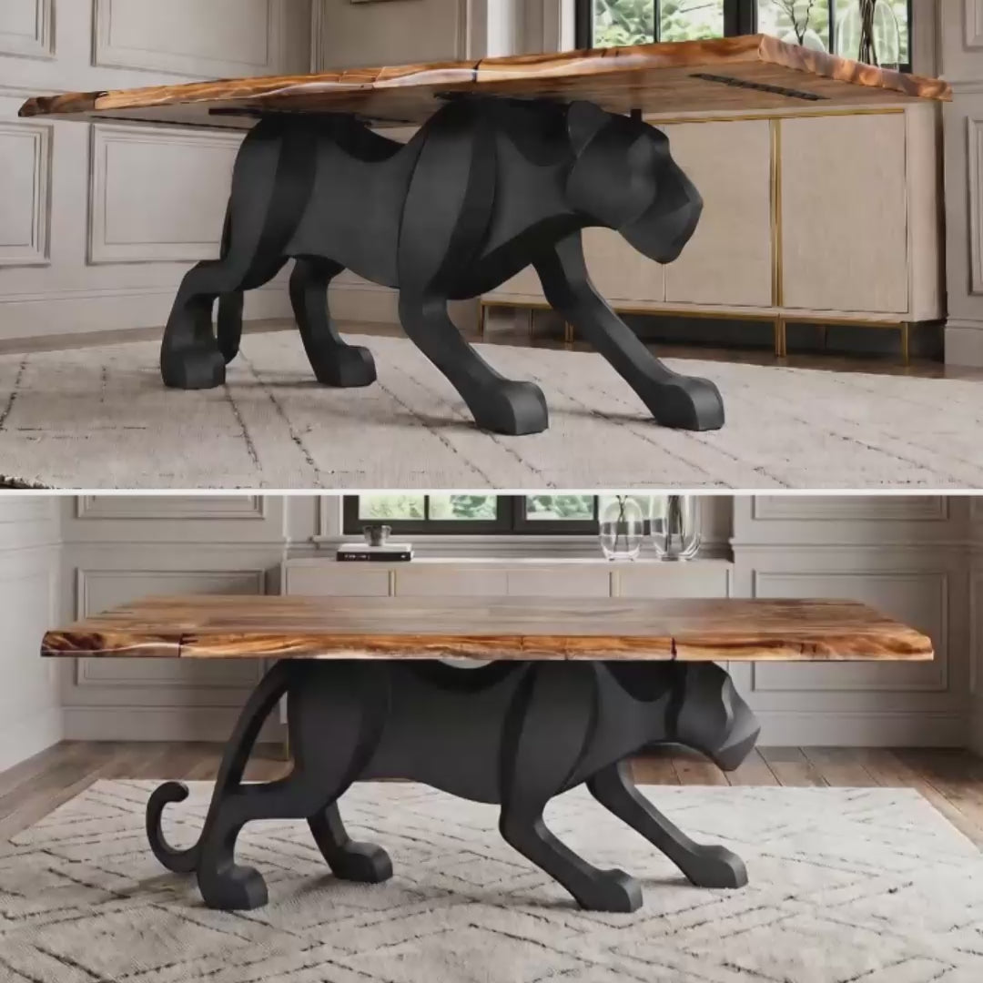 Dining Table with Panthera 28.5" Metal Table Base for Modern Kitchen - video