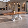 Dining Table with Polar Steel Table Base for Large Wooden Top - Video