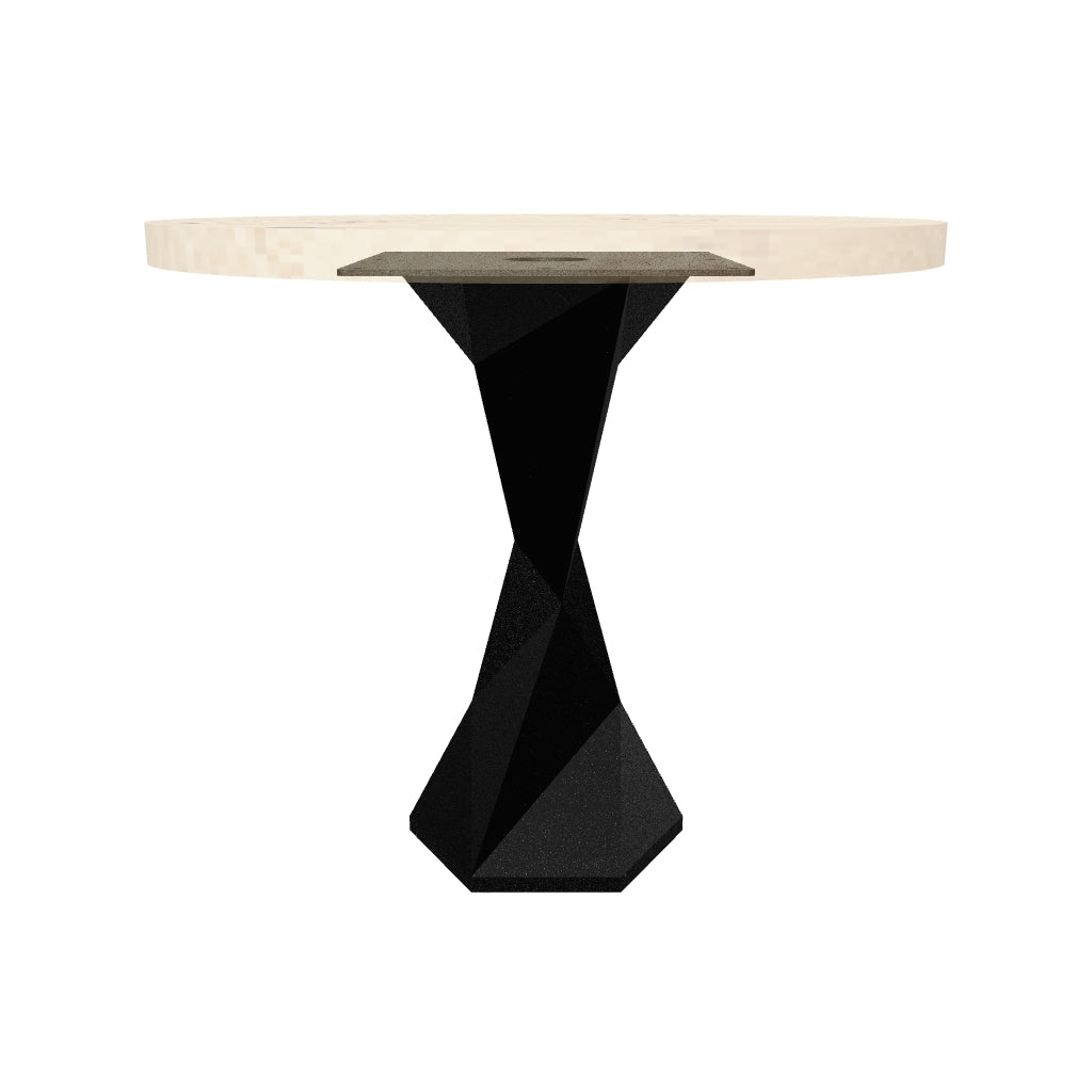 Modern Dining Table with Frost 28.5" H x 12.5"W Steel Table Base - AR media