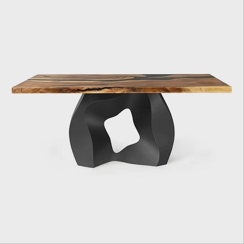 Dining Table with Rocky 28.5" H Metal Table Base - video