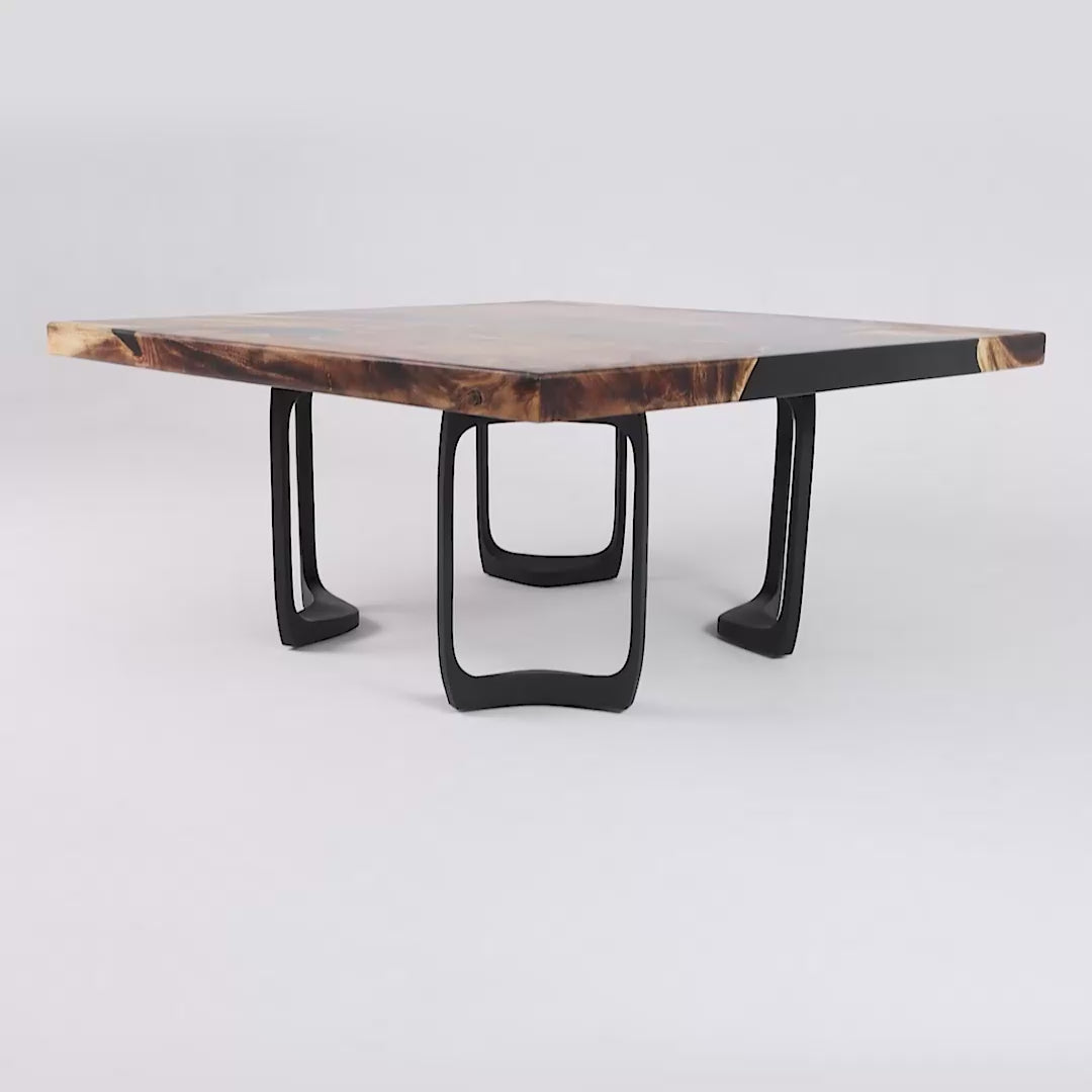 Metal Table Base Framie 16" H High Side Natural Wood Table video