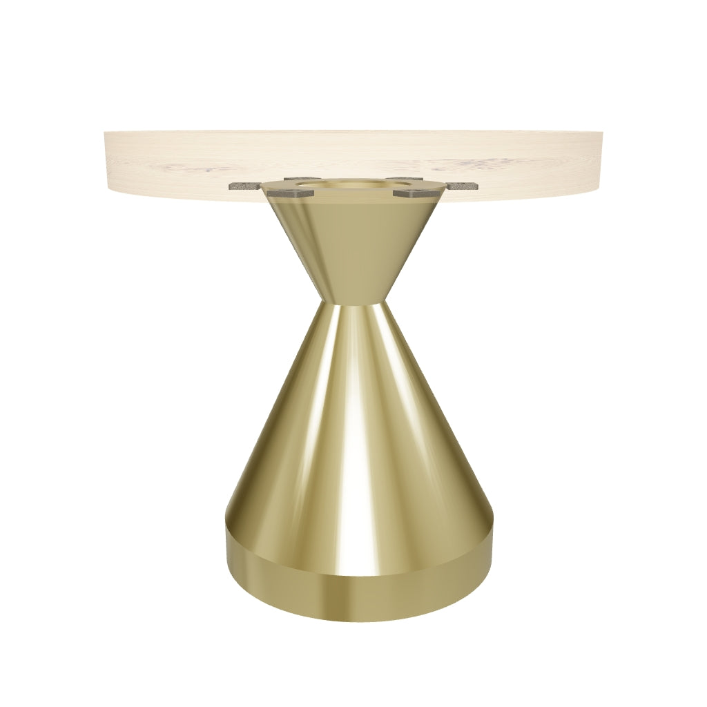 Coffee with Flux Gold 16" H Metal Table Base 12" D x 16" H / Round Epoxy 19" - AR media