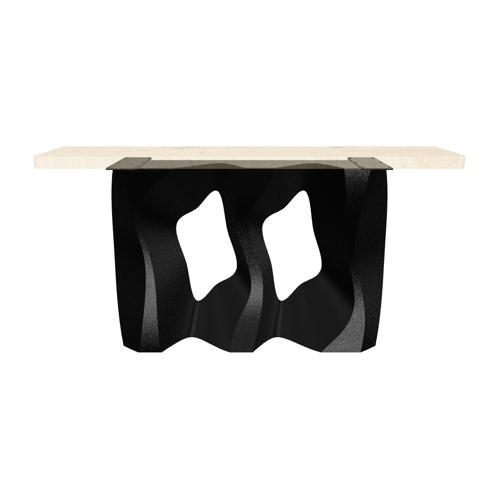 Console Table with Side-Rocky 28.5" H Steel Table Base - AR media