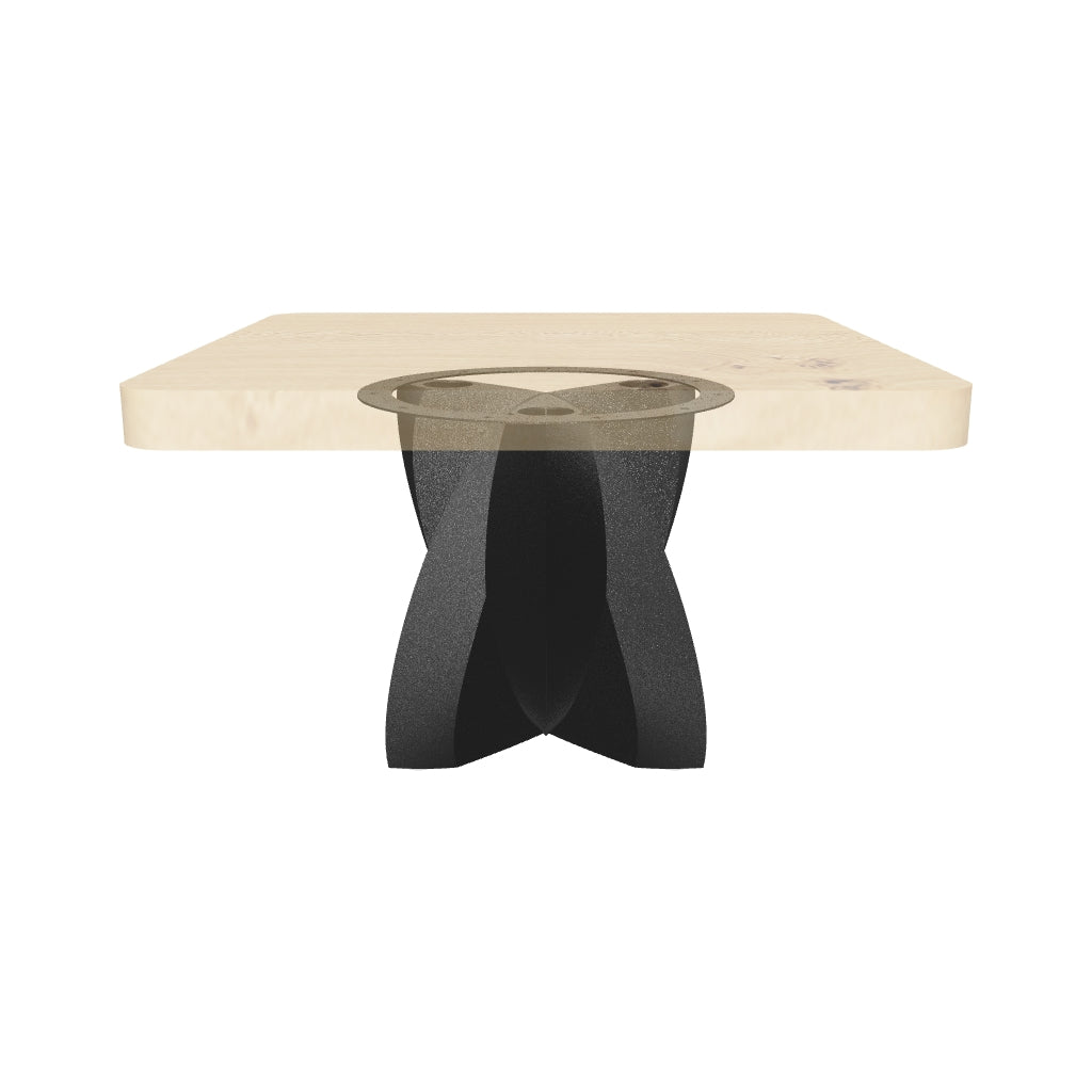 Contemporary Coffee Table 29" Round & Square with Petal Steel Base - 110 Calix - SSQ29 AR Media