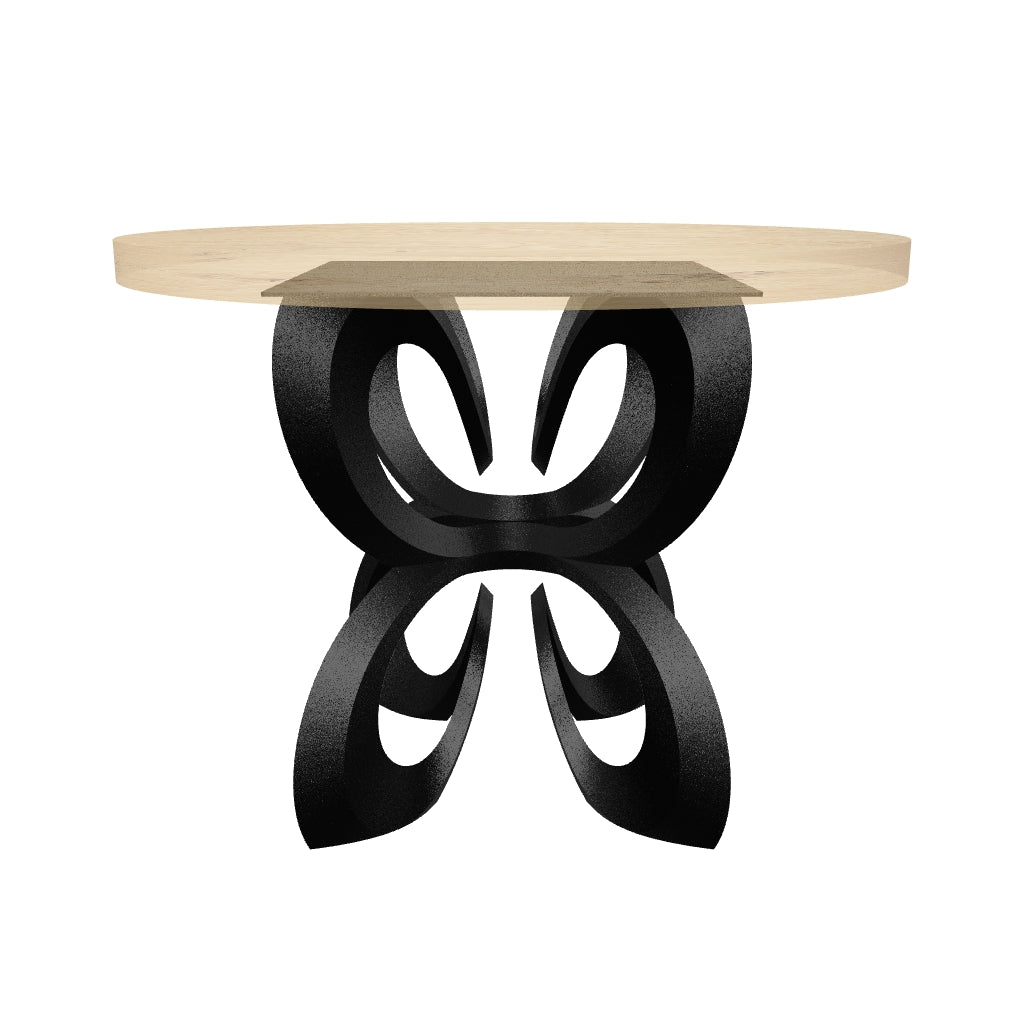 Dining Table with Blosome 28.5" H Metal Table Base - AR media