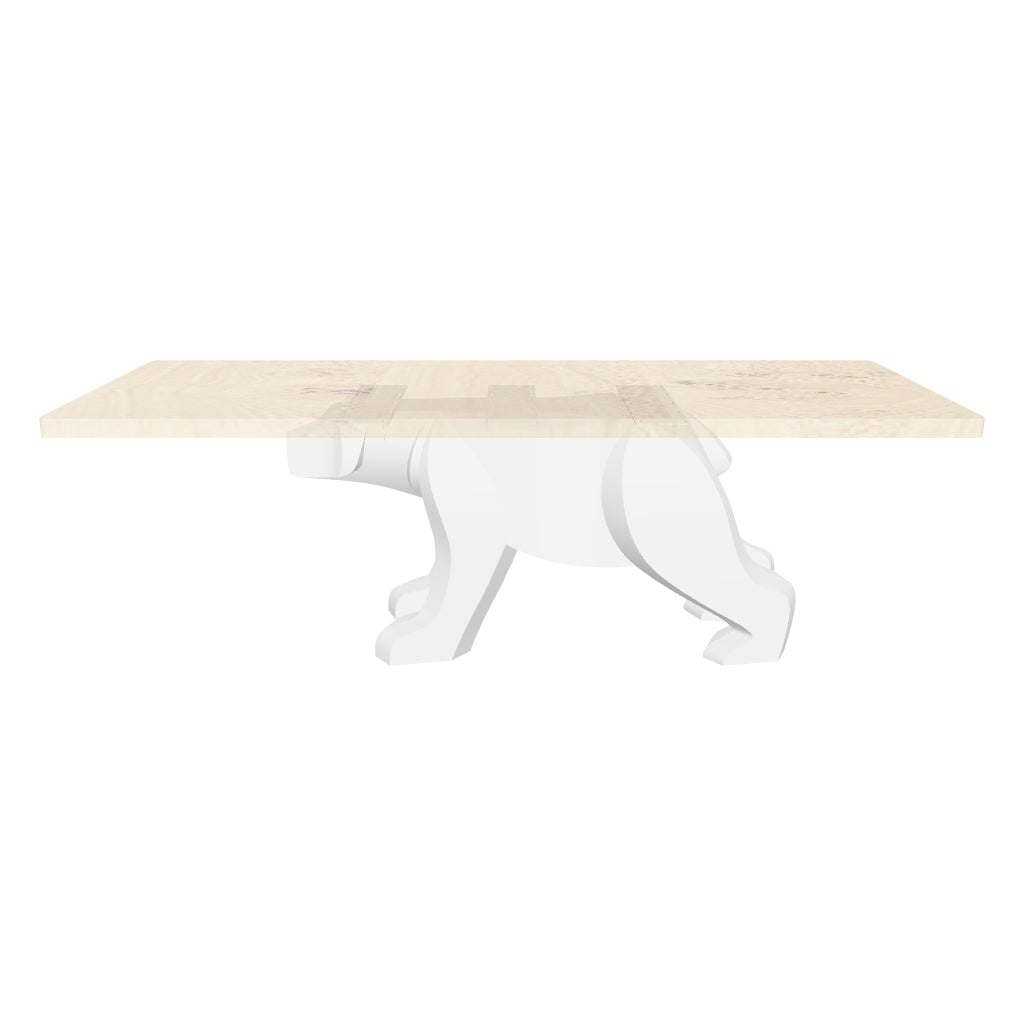 Dining Table with Polar Steel Table Base for Large Wooden Top - AR Media