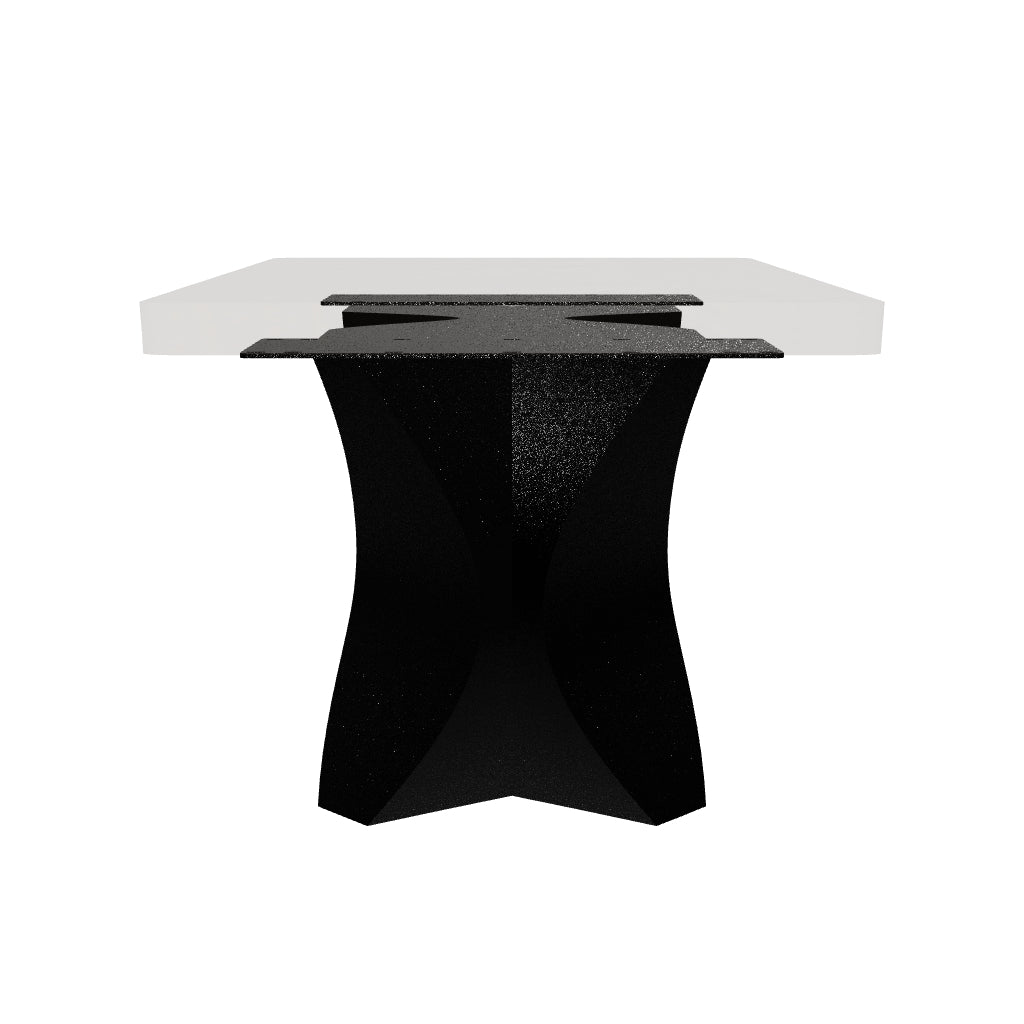End Table 29" or 48" with Carved Rock Steel Base - 301 Rocky - SSQ29 AR Media