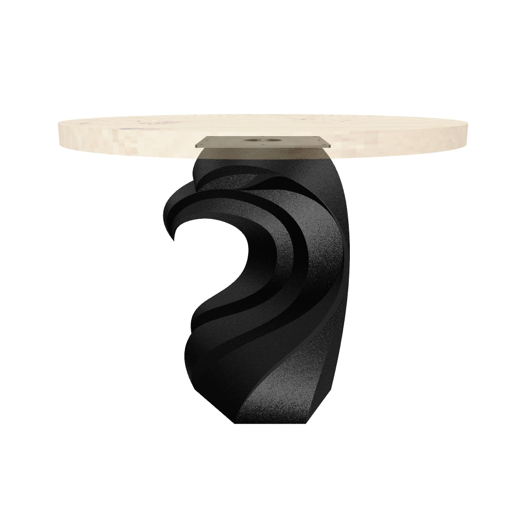 Handcrafted Dining Table with Aquila Table Base for Wood Table Top - AR media