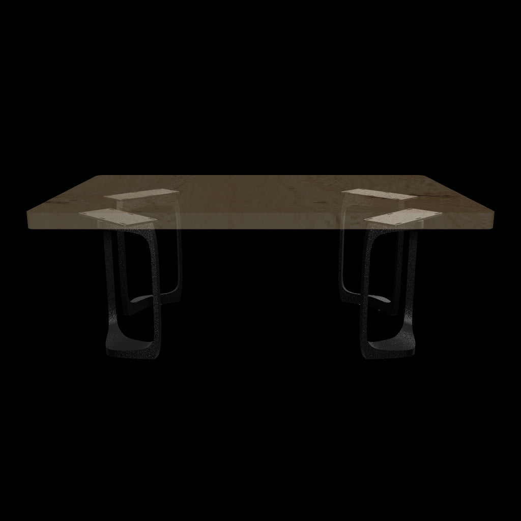 Coffee Table with Framie 16" H Steel Table Base for Natural Wood Top - AR media