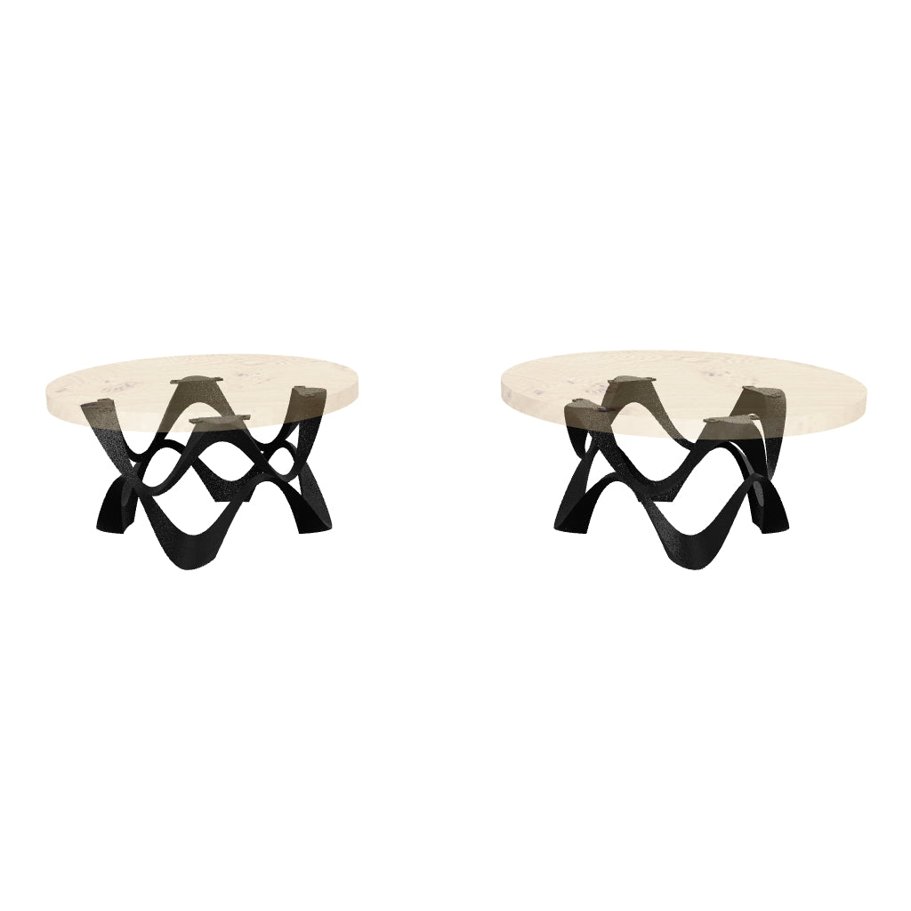 Round Coffee Table 35" for Modern Living Rooms and Studios - 118 Fonia - AR media