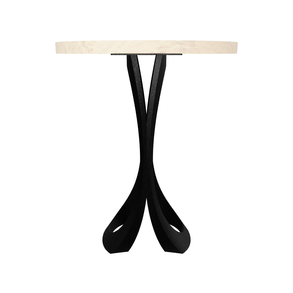 Side Table with Manta 40" H Steel Table Base for Tall Modern Wood Top - AR media