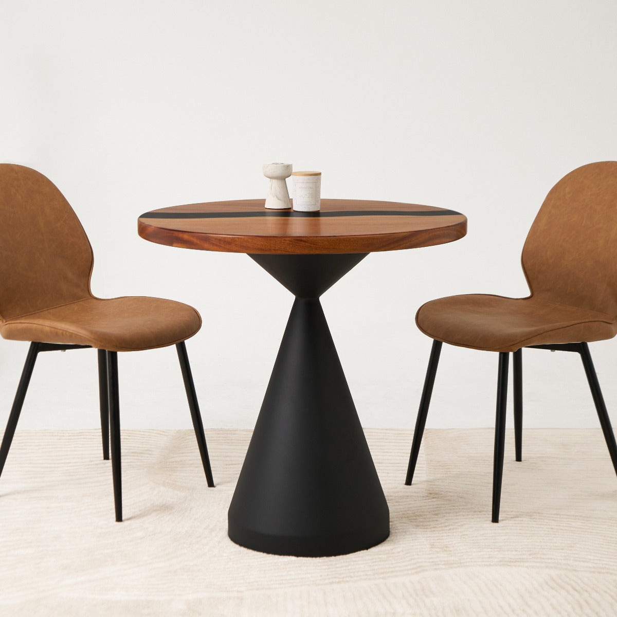 round black epoxy dining table 29 inches