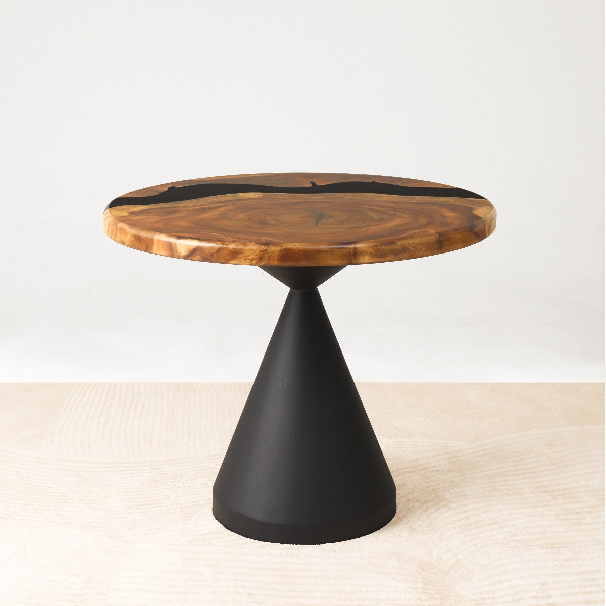 round black epoxy dining table 35 inches