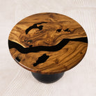 round black epoxy resin table top 35 inches