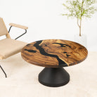 round black epoxy resin table top 35 inches