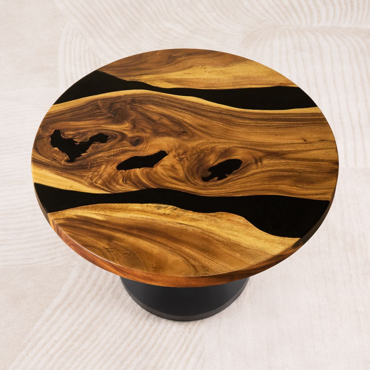 round black epoxy table top 35 inches b