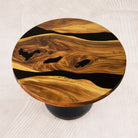 round black epoxy table top 35 inches b