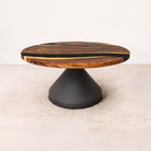 Round Clear Epoxy Resin Coffee Table 41" Diameter SRU41x41