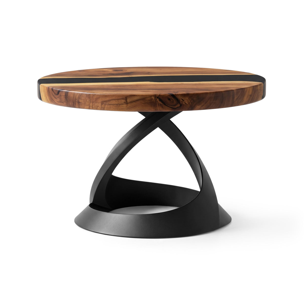 Round Coffee Table 29" with Spiral Base for Modern Home - 122 Lisse - SRU29 White Background