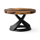 Round Coffee Table 29" with Spiral Base for Modern Home - 122 Lisse - SRU29 White Background