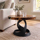 Round Coffee Table 29" with Spiral Base for Modern Home - 122 Lisse - Thumb