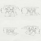 Round Coffee Table 35" for Modern Living Rooms and Studios - 118 Fonia - 3D Drawings