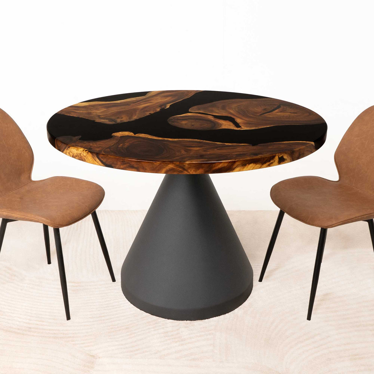 Round Wood Epoxy Dining Table 41"  Diameter SRU41-170