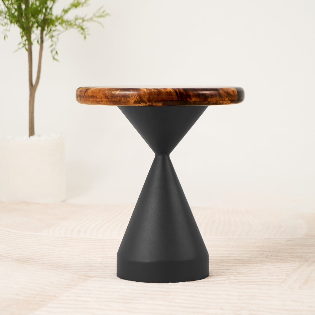 round epoxy resin end table 15 inches 3