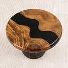 round epoxy resin end table 15 inches a