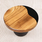 round epoxy resin end table 15 inches c