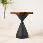 Round Black Epoxy Table Top 15 Inches 02