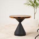 round black epoxy resin table top 19 inches 2