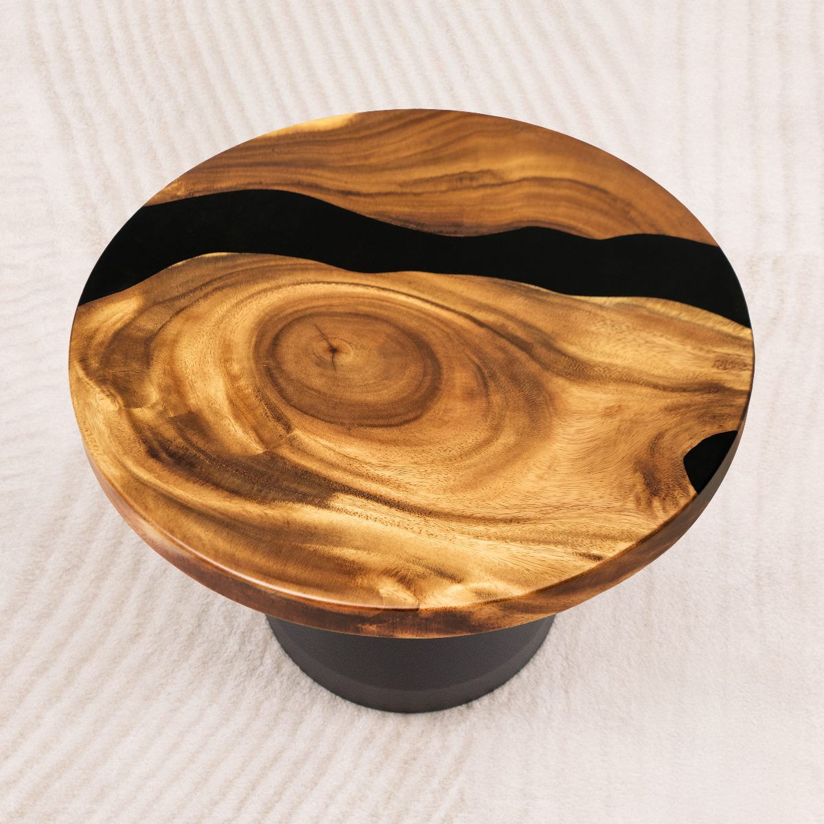 round wood epoxy table top 19 inches c