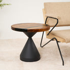 round epoxy resin side table 19 inches c